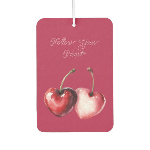 Red Cherry Hearts Car Air Freshener