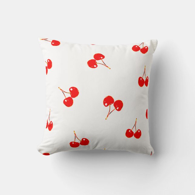 Red Cherry Pattern Cushion (Front)