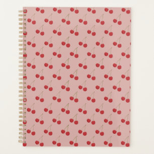 Red cherry pattern planner