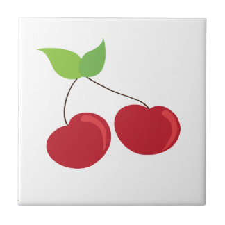 Red Cherry Pattern Tile