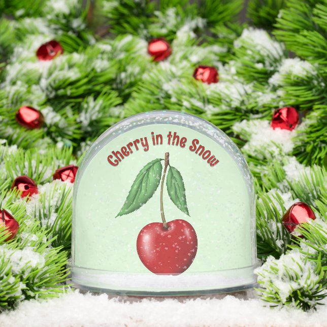 Red Cherry Personalised  Snowglobe (Christmas)