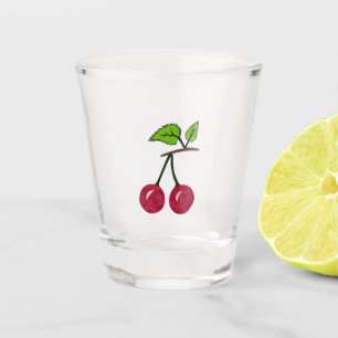 Red cherry shot glass