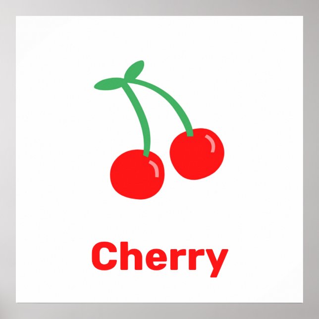 Red cherry with words poster (Front)