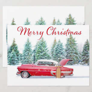 Red Chevrolet Christmas Holiday Card