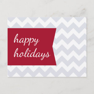 Red Chevron Holiday Postcards