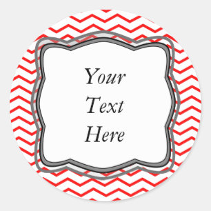 Red Chevrons Label Design