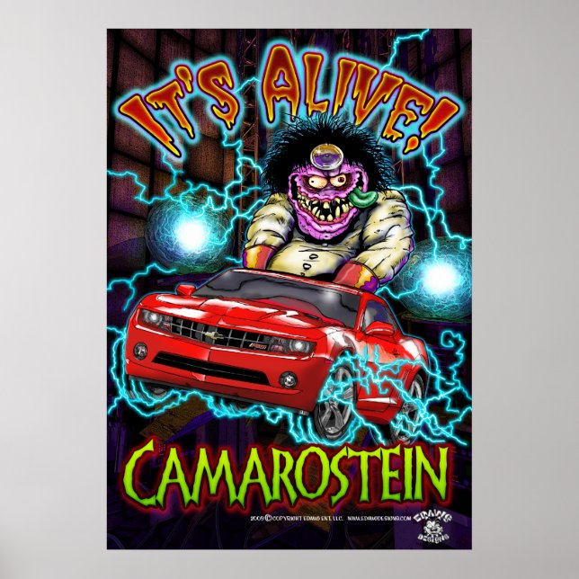 Red Chevy Camaro RS Poster (Front)