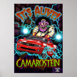 Red Chevy Camaro SS Poster