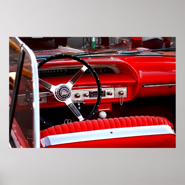 Red Chevy dashboard Poster (Front)