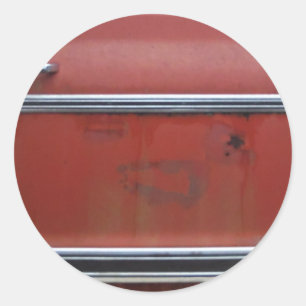 Red Chevy silver trim Classic Round Sticker