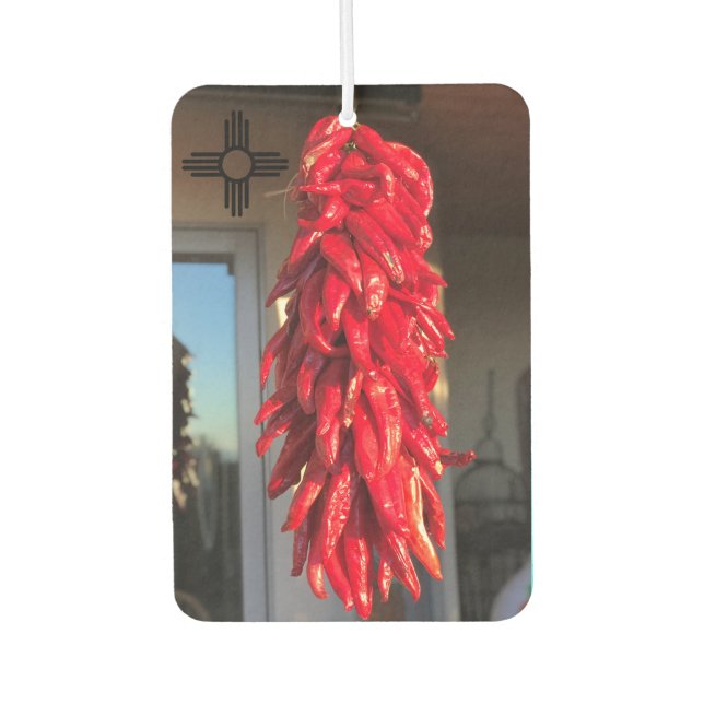 Red Chile Ristra Biscochito New Mexico Zia Car Car Air Freshener (Front)