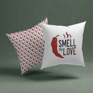 Red Chile Smell the Love Cushion