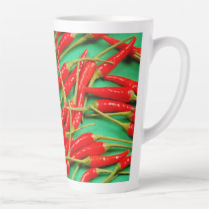 Red chili peppers latte mug
