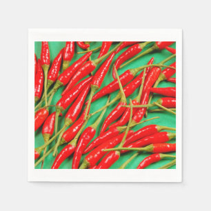 Red chili peppers napkin