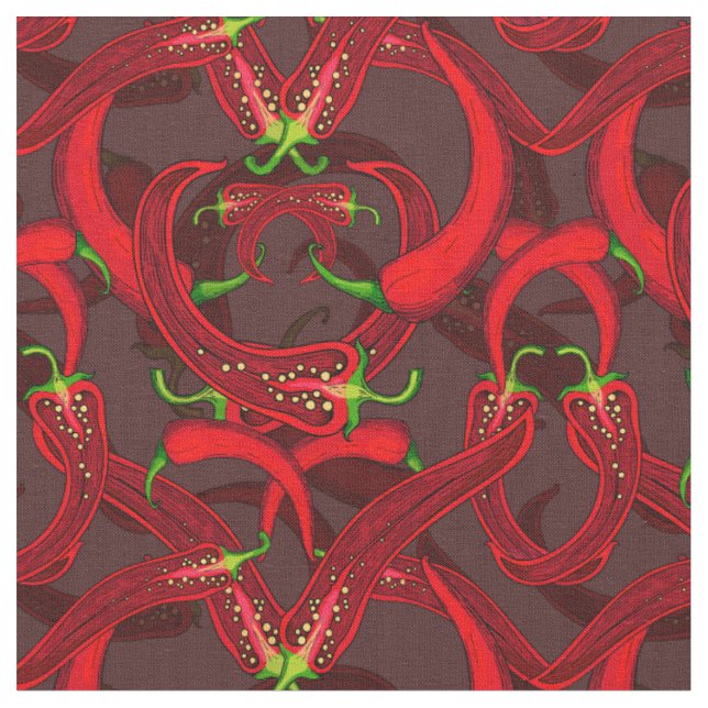 red chili peppers with  fabric (Close Up)