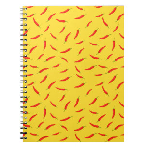 Red Chilies Pattern Notebook