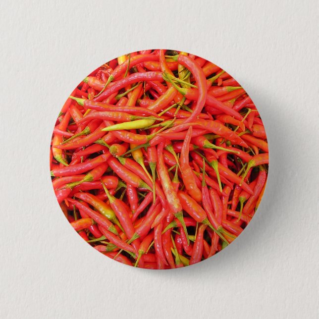 Red Chili's 6 Cm Round Badge (Front)