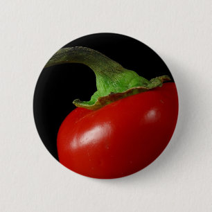 Red chilli 6 cm round badge