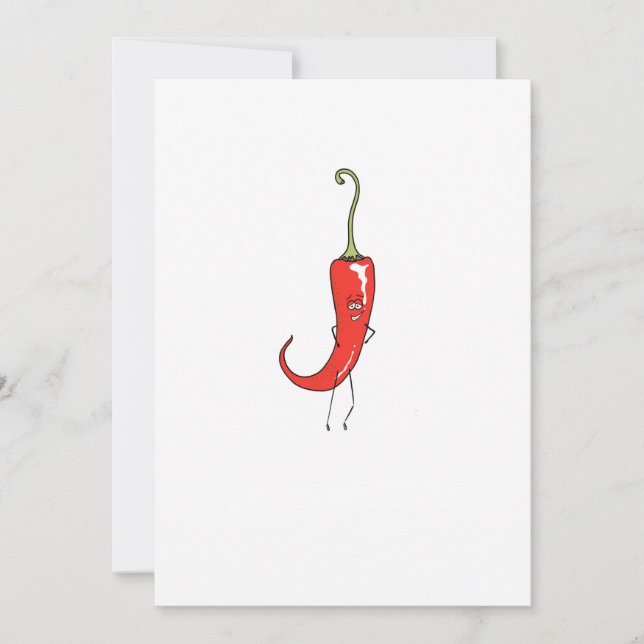 Red chilli funny invitation (Front)