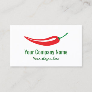 Red chilli pepper company logo template business card