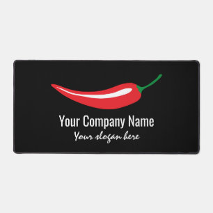 Red chilli pepper company logo template desk mat