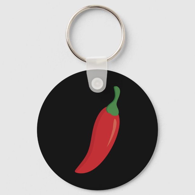 Red Chilli Pepper Key Ring (Front)
