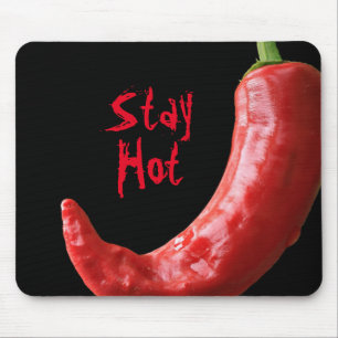 Red Chilli Pepper Stay hot Mouse Pad