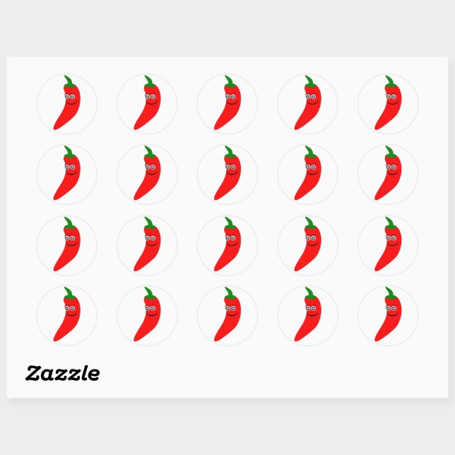 Red Chilli Pepper Sticker (Sheet)