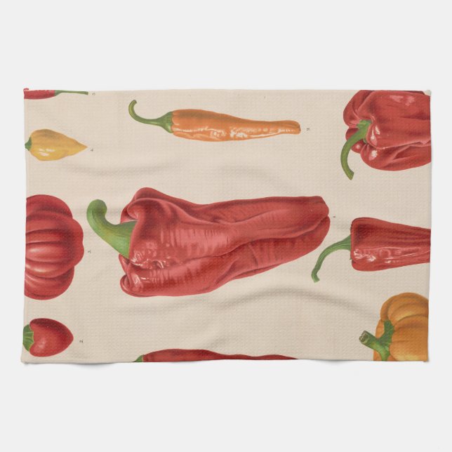 Red Chilli Pepper Tea Towel (Horizontal)