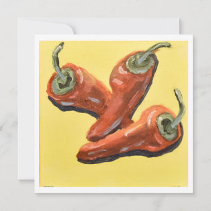 Red Chilli Pepper Trio Card