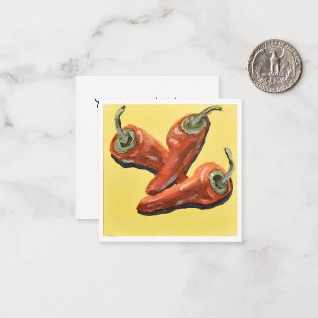 Red Chilli Pepper Trio Card (Front/Back In Situ)