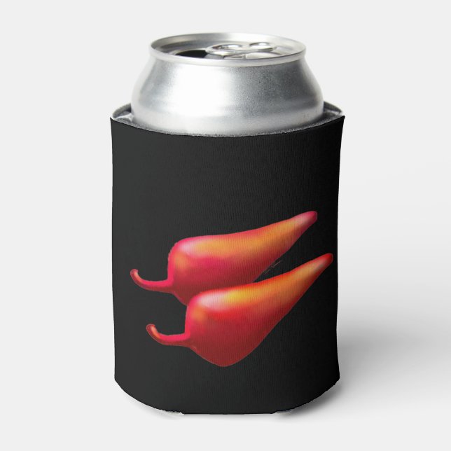 Red Chilli Peppers black can cooler (Can Front)