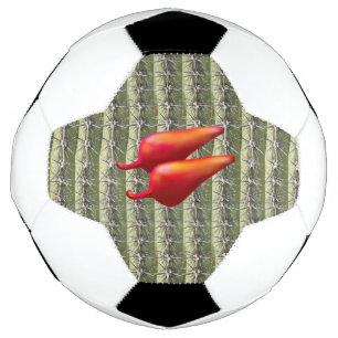 Red Chilli Peppers cactus soccer ball