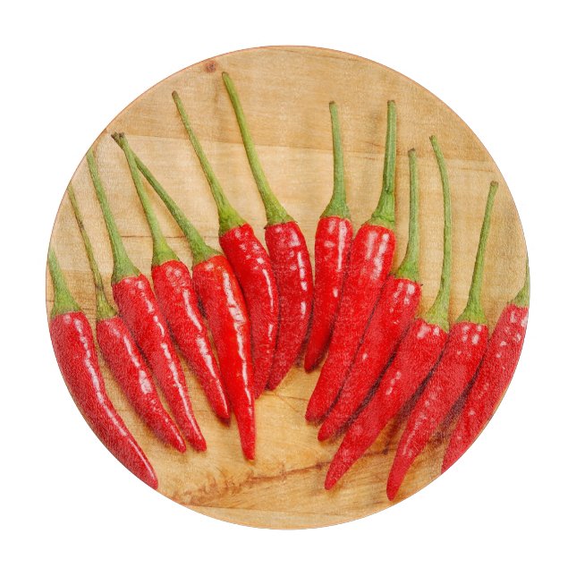 Red chilli peppers cutting board (Front)