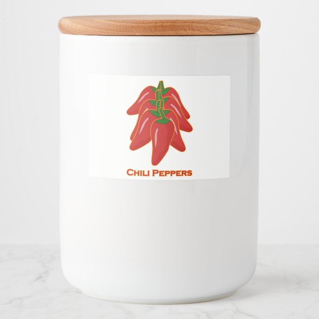 Red Chilli Peppers Food Label (Front)