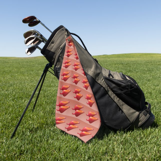 Red Chilli Peppers golf towel (Green)