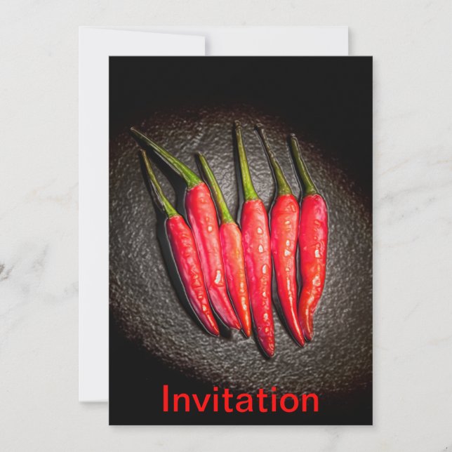 Red Chilli Peppers Invitation (Front)