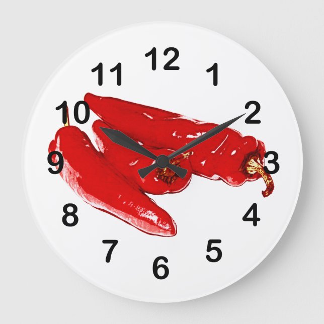red chilli peppers large clock (Front)