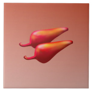 Red Chilli Peppers large tile