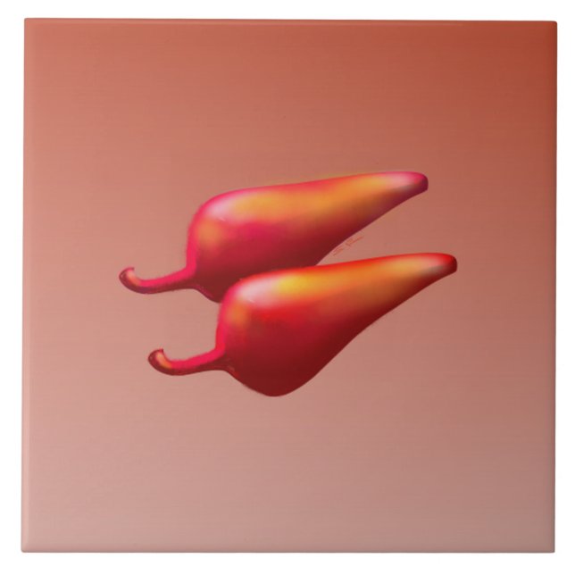 Red Chilli Peppers large tile (Front)