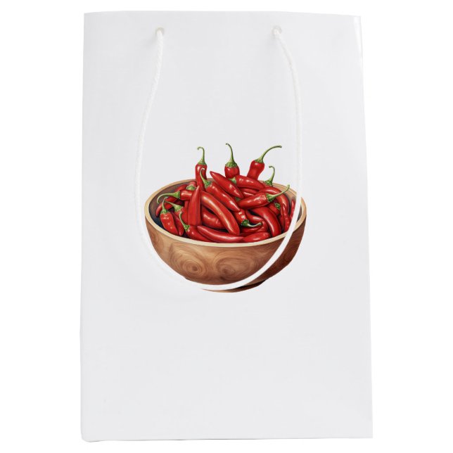 Red Chilli Peppers Medium Gift Bag (Front)