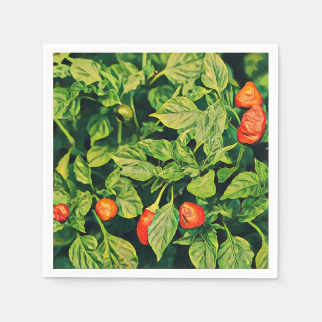 Red Chilli Peppers Paper Napkin (Front)