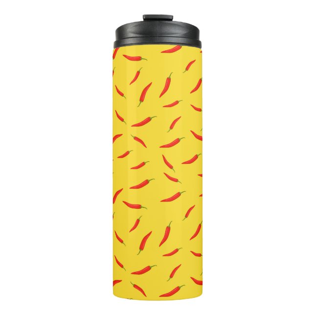  Red Chilli Peppers Pattern Thermal Tumbler (Front)
