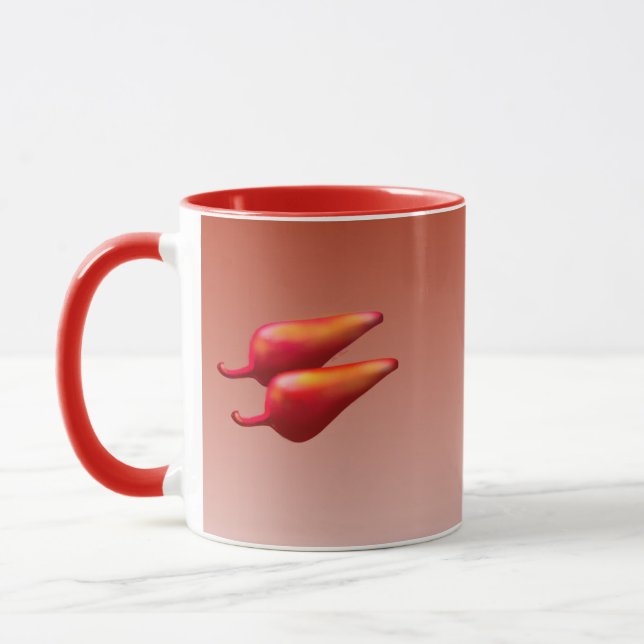 Red Chilli Peppers red combo mug (Left)