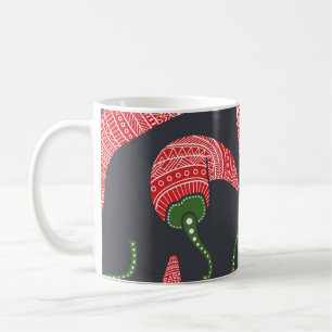 Red chilli peppers: seamless vintage pattern coffee mug