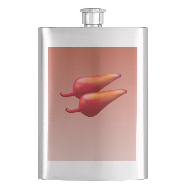 Red Chilli Peppers stainless steel flask (Front)