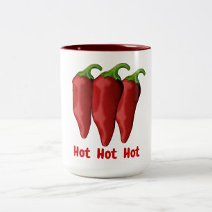 Red Chilli peppers Two-Tone Coffee Mug
