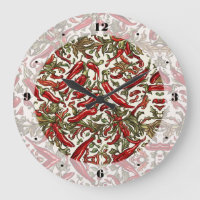 Red Chilli Peppers Vintage Pattern