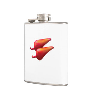Red Chilli Peppers white wrapped flask