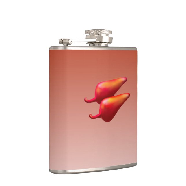 Red Chilli Peppers wrapped flask (Right)